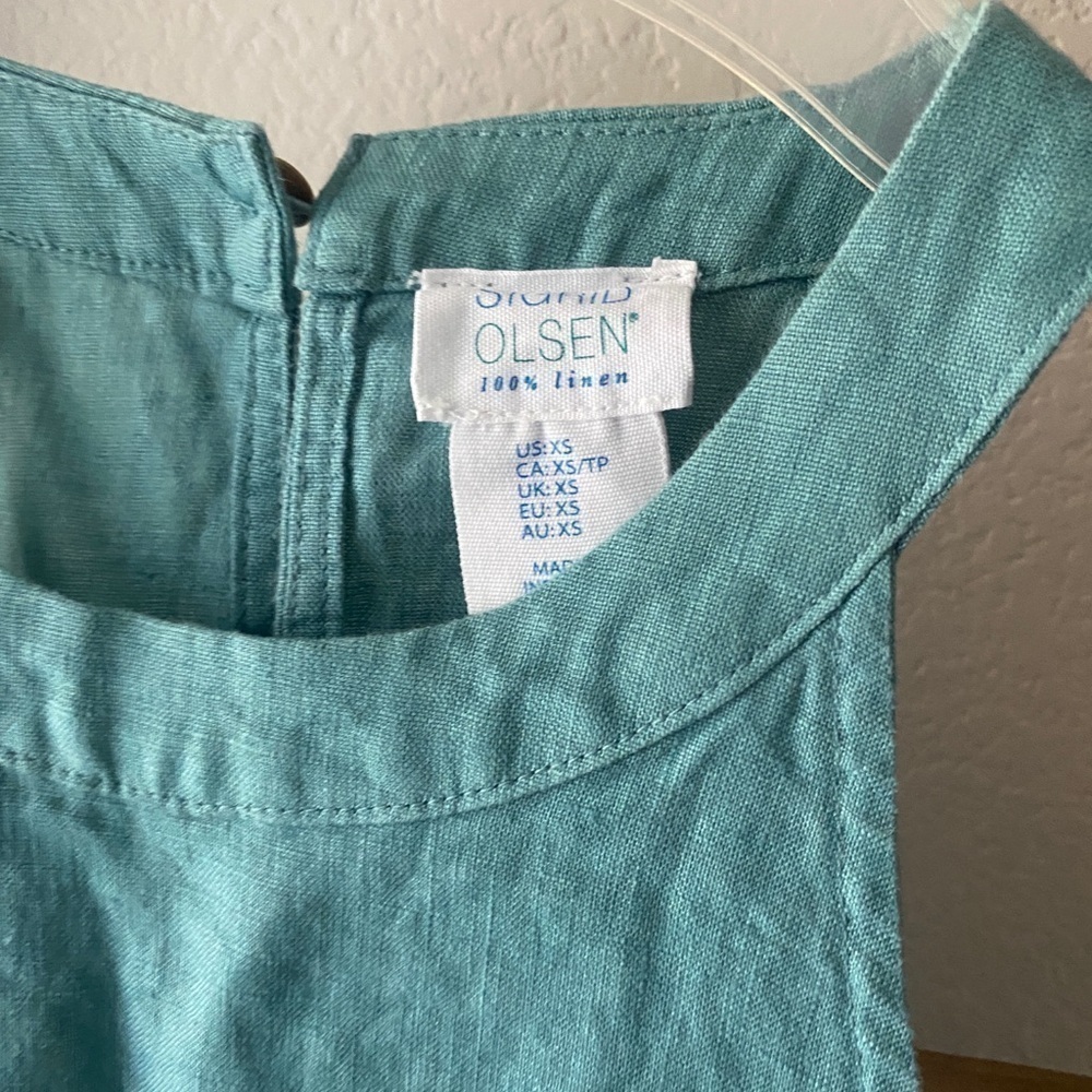 NWT - Sigrid Olsen 100% linen dress with high neck XS - Picture 5 of 5